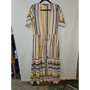 Raisin W38 Long 52in Length. Cover Up Dress Up Or Down Short Sleeve